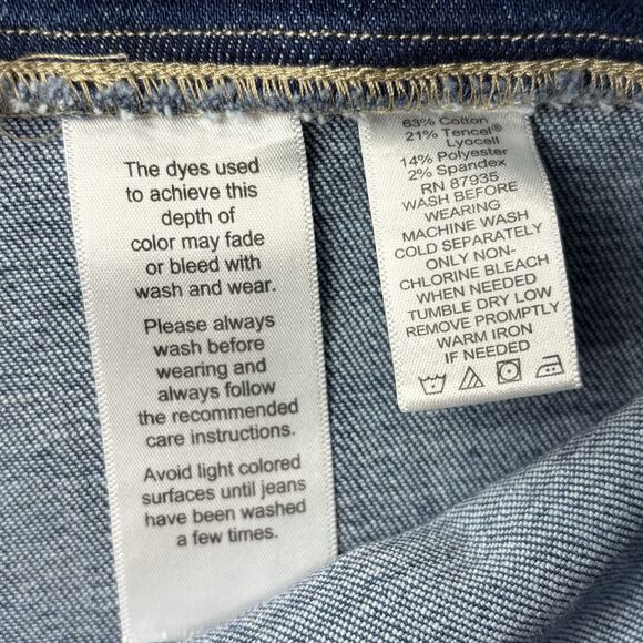 LOGO by Lori Goldstein Womens Plus 26W Stretch Comfy Elastic Waist Pull-on Jeans - Picture 7 of 16